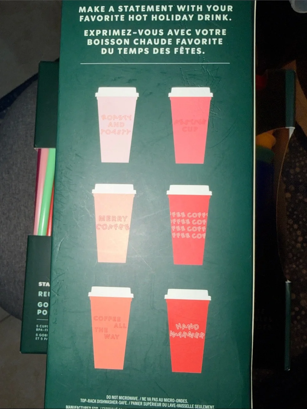 Starbucks Reusable Hot Cups - Red and Coral Gradient